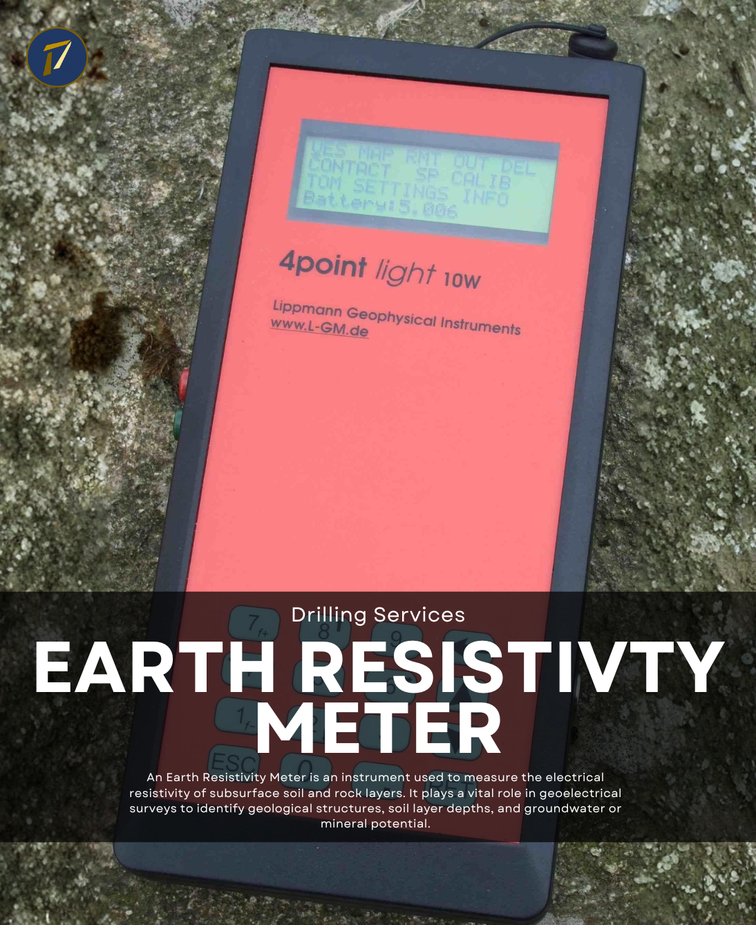 Compact Earth Resistivity Meter for groundwater and geophysical surveys.