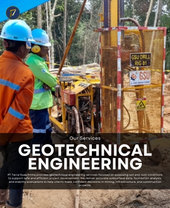 Geotechnical engineer performing soil investigation in the field