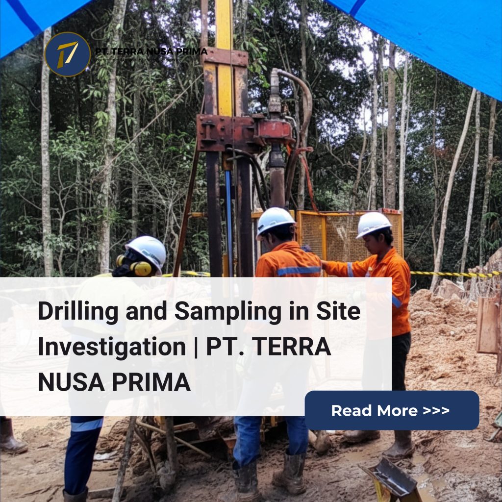 Drilling and soil sampling process during site investigation