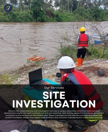 Field geotechnical investigation and drilling work performed by PT Terra Nusa Prima.